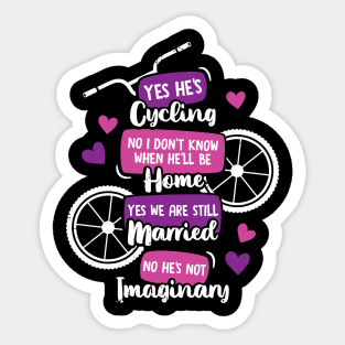 Funny Cyclist's Wife Gift Sticker